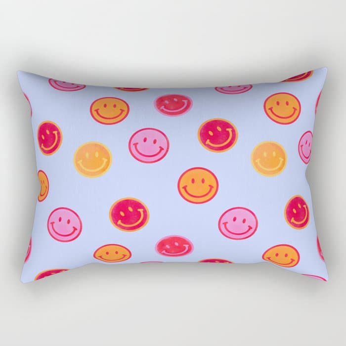 Smiling faces pattern no2 Rectangular Pillow