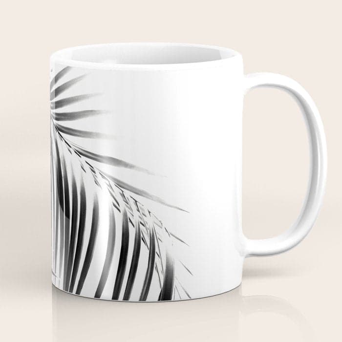 Palm Leaves Black & White Vibes #3 #tropical #decor #art #HomeStorie Coffee Mug