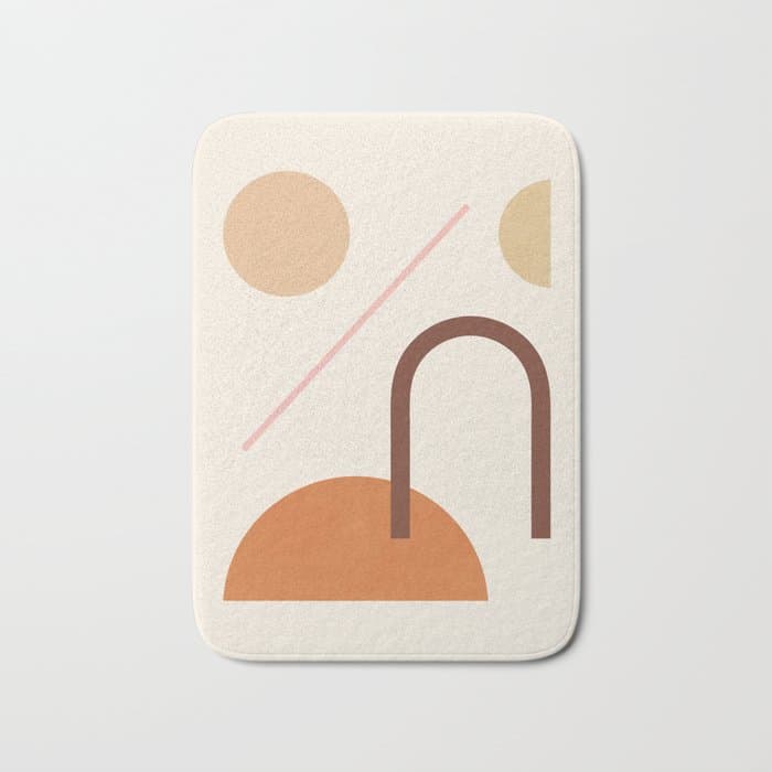 Abstraction_GEOMETRIC_SHAPE_ART_Minimalism_001C Bath Mat