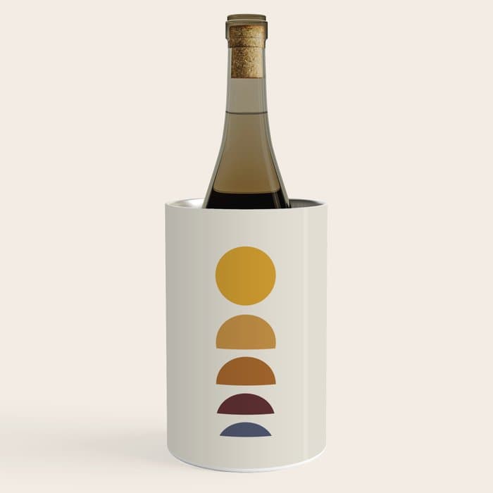 Minimal Sunrise Sunset Shapes Wine Chiller
