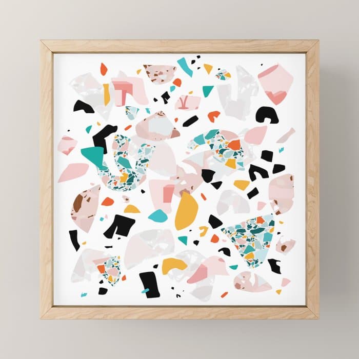 Mixed Mess I. / Collage, Terrazzo, Colorful Mini Art Print