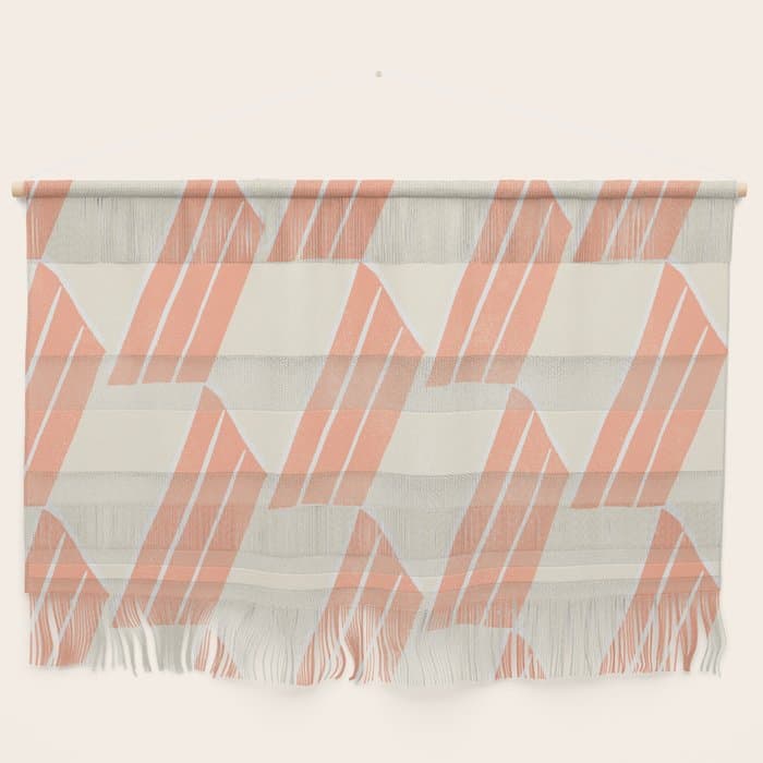 minimalist series: pink hex tiles Wall Hanging