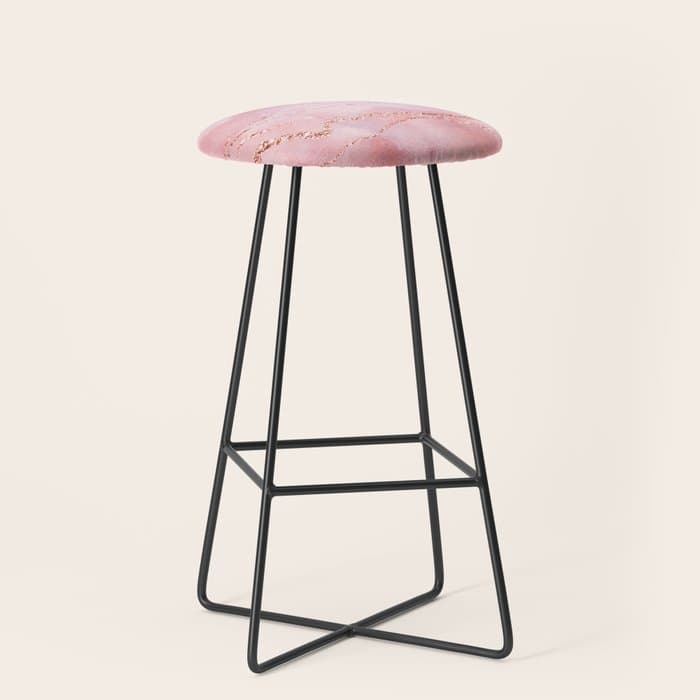 Blush and Purple Sky with Rose gold flashes Stool