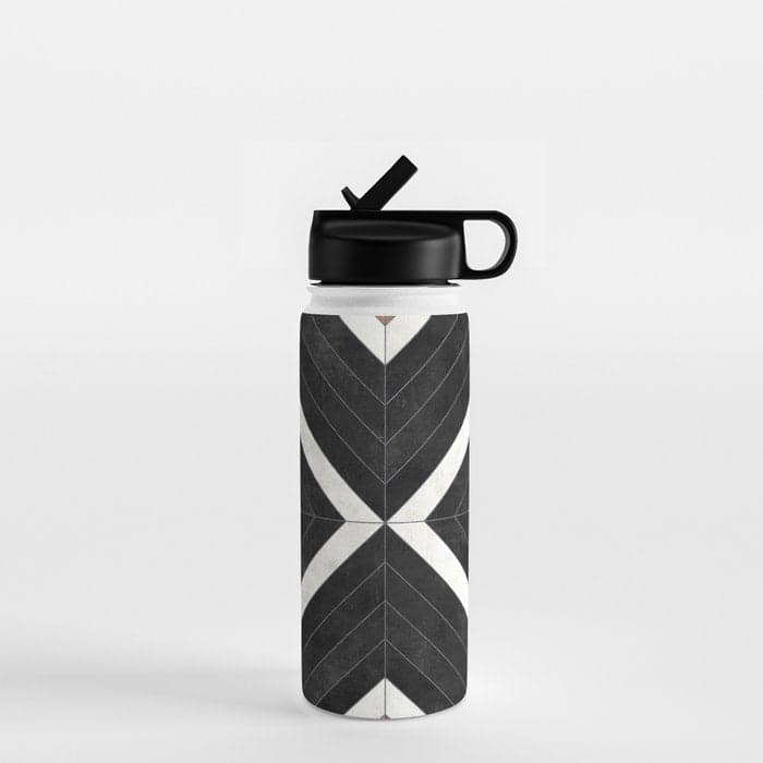 Urban Tribal Pattern No.1 - Concrete and Wood Water Bottle