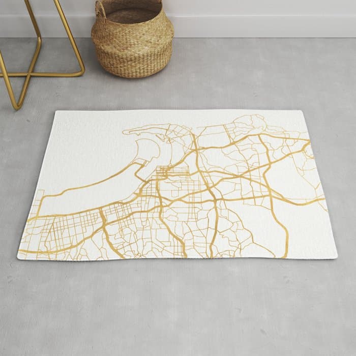 SAN DIEGO CALIFORNIA CITY STREET MAP ART Rug