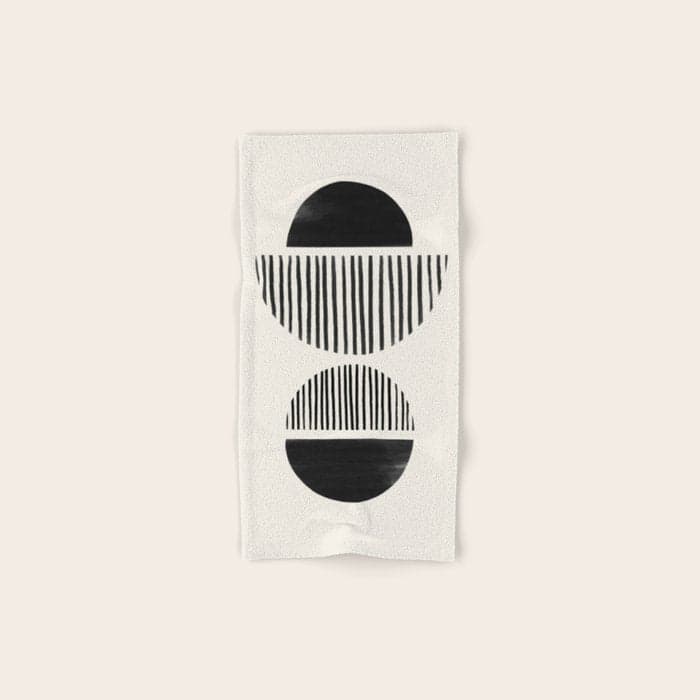 Balancing Stripes NO.1 | Black Bath Towel