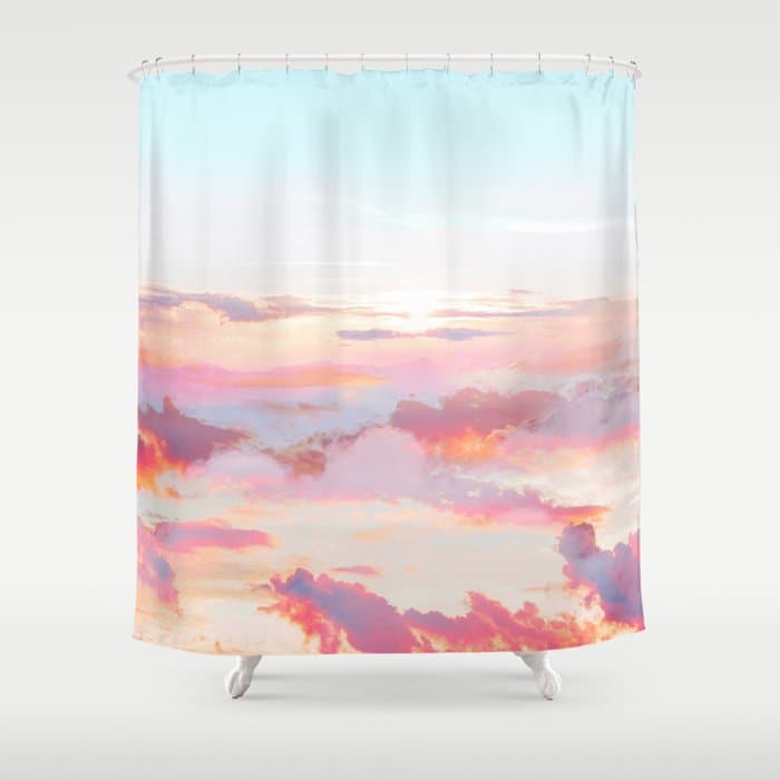 Blush Clouds #digital #photography Shower Curtain