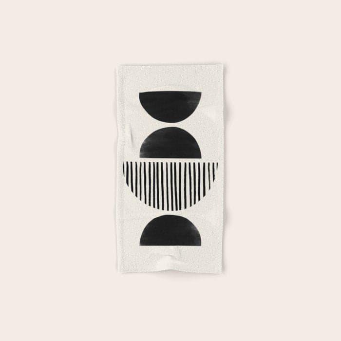 Balancing Stripes NO.2 | Black Bath Towel