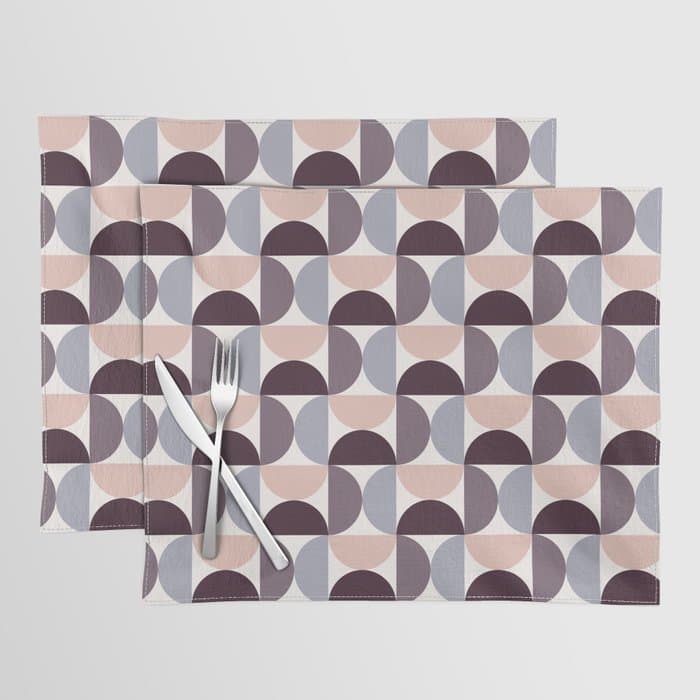 Bauhaus Mid Century Modern Geometric Pattern XIV Placemat