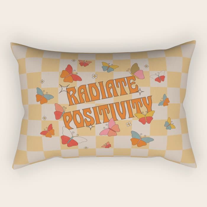 Radiate Positivity Butterflies Rectangular Pillow