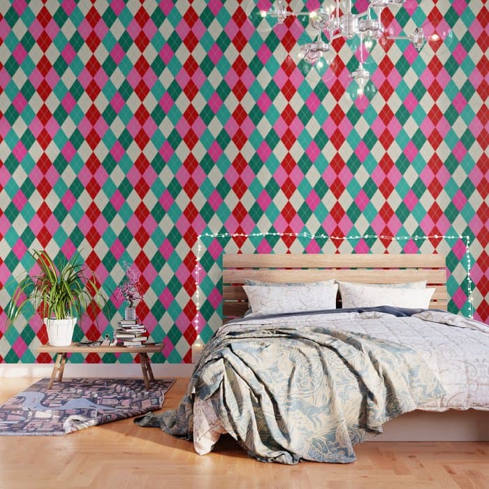 Retro Christmas Knitted Argyle Jumper 1. Wallpaper