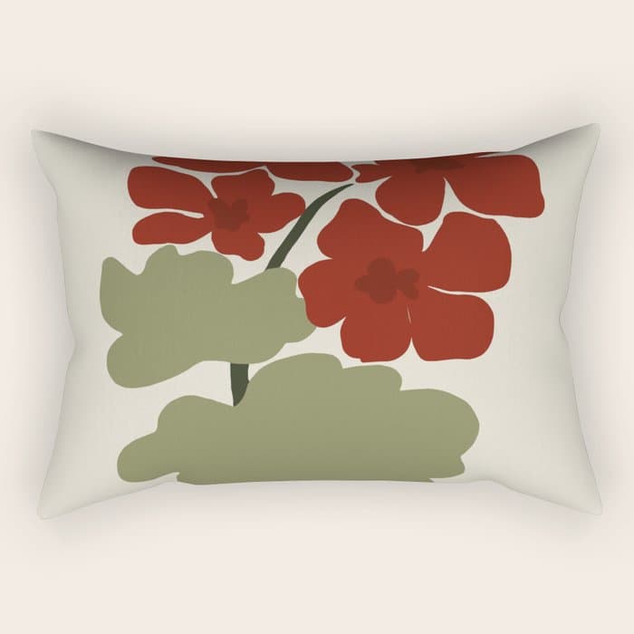 Scorpio red geranium Rectangular Pillow