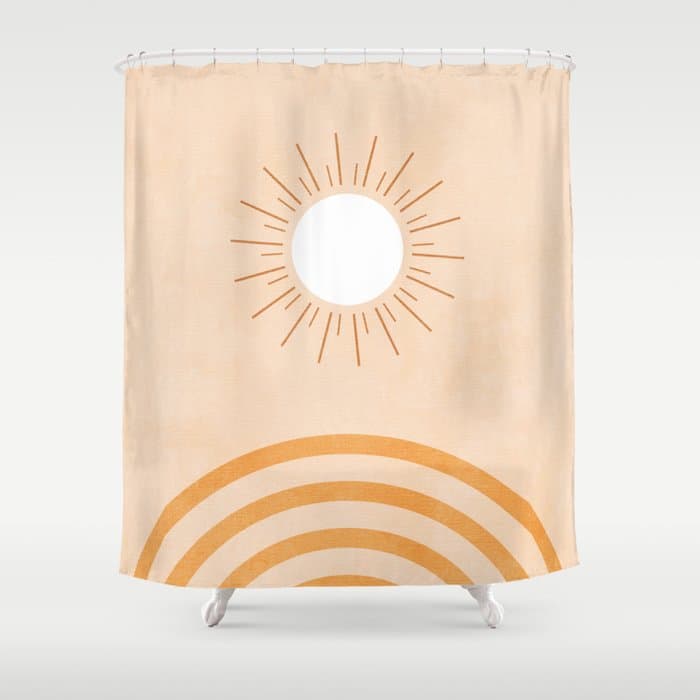 shapes geometry sun minimal abstract Shower Curtain