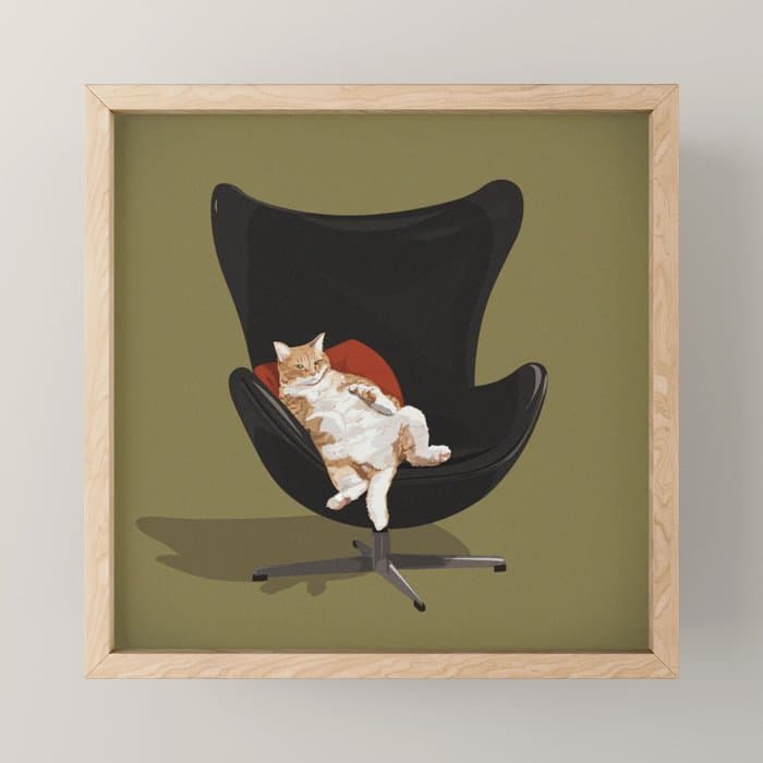 Cats on Chairs collection - â1 Mini Art Print