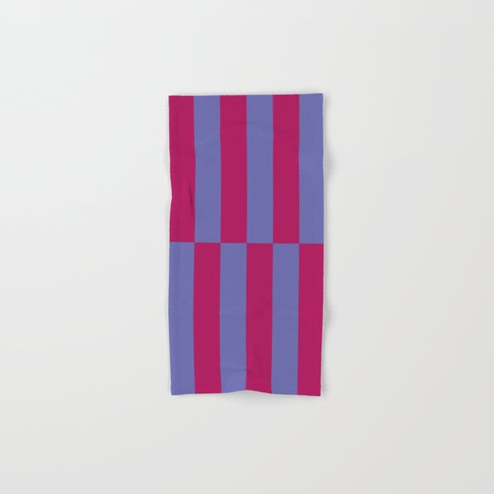 Strippy - Dark Orchid and Peri Bath Towel