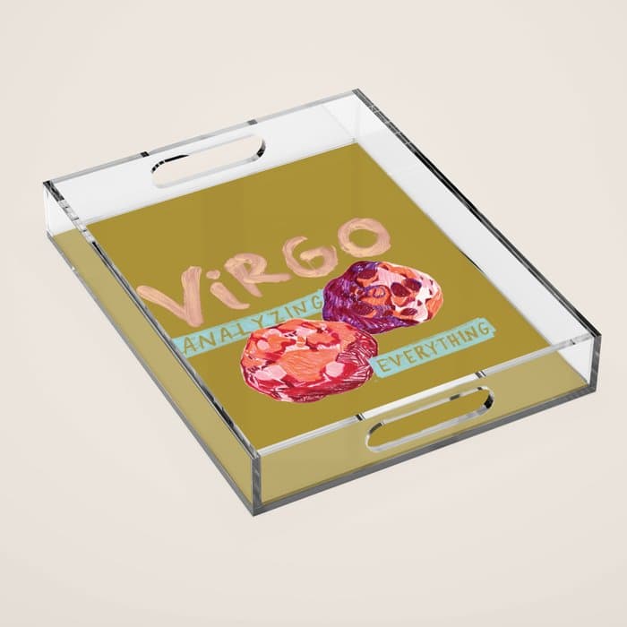 Virgo Perfection in Mustard Yellow | Zodiac Series Acrylic Tray
