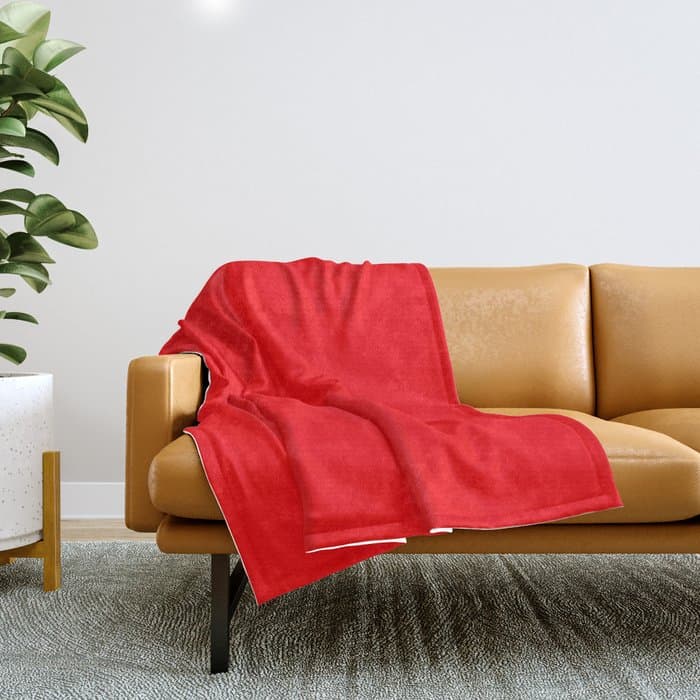 Bright Fluorescent Neon Red Fireball Throw Blanket