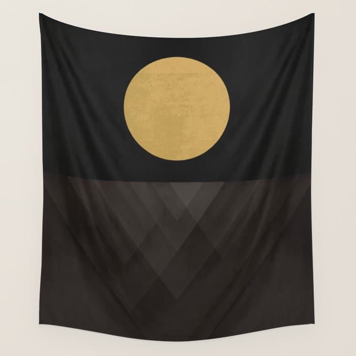 Moon Reflection on Quiet Ocean Wall Tapestry