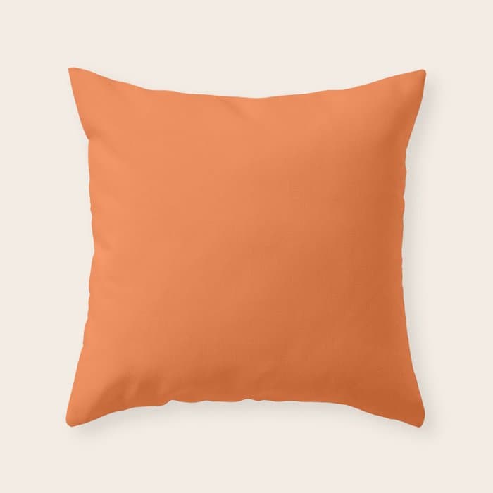 Boca Solid Shades - Apricot Throw Pillow