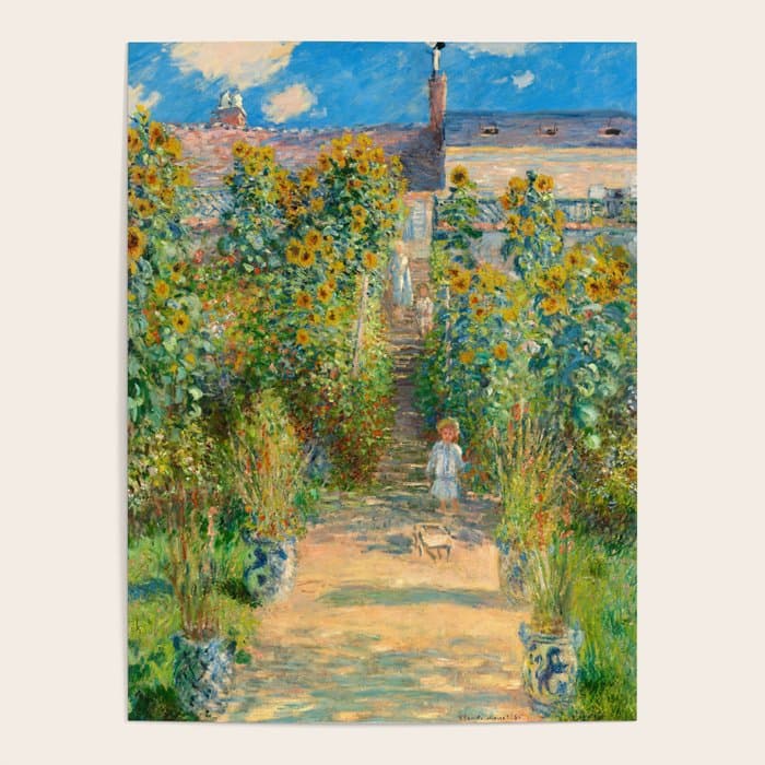 Claude Monet, The Artist's Garden at Vétheuil, 1880 Poster