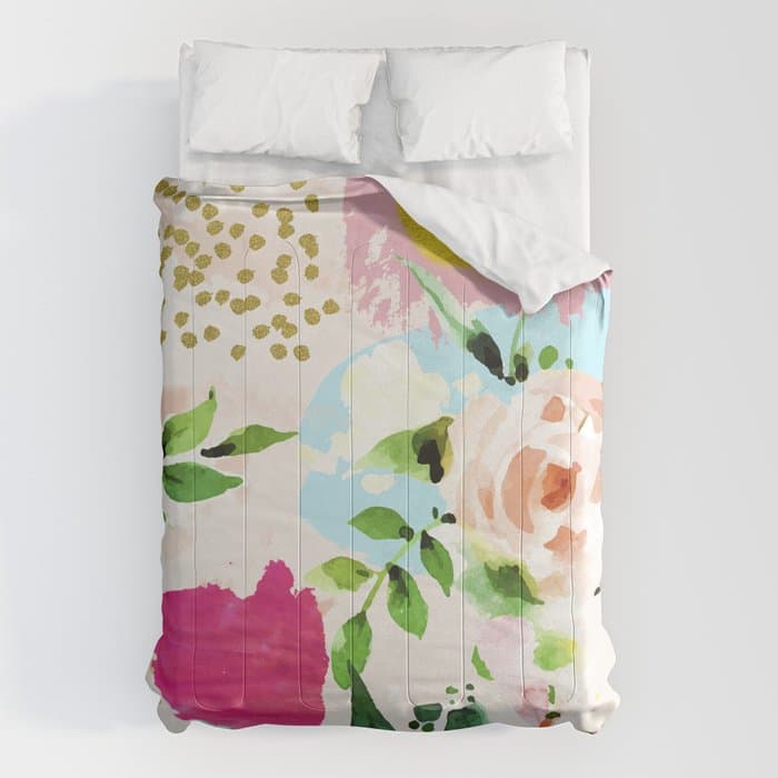 Floral Blush #HomeStorie #decor #buyart Comforter