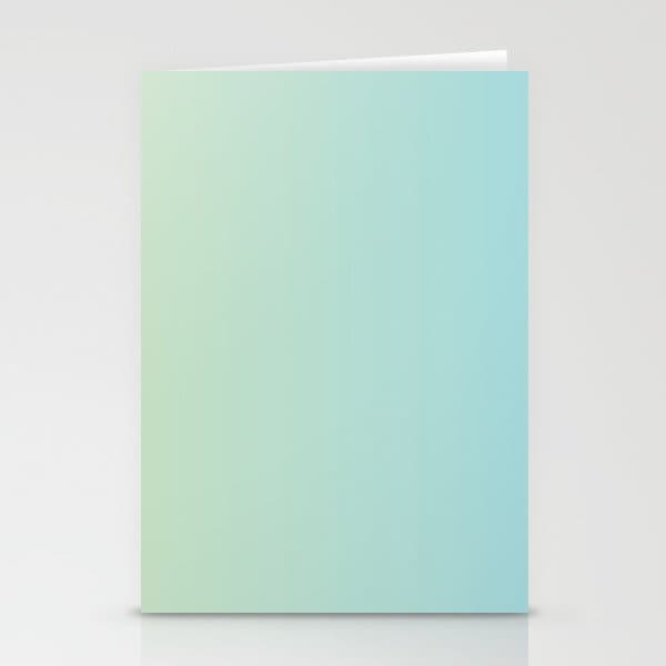 Turquoise Green Blue Gradient Stationery Card