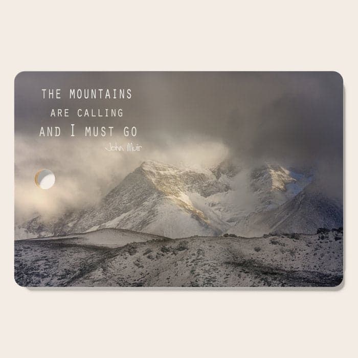 The Mountains are calling, and I must go. John Muir. Vintage. Cutting Board
