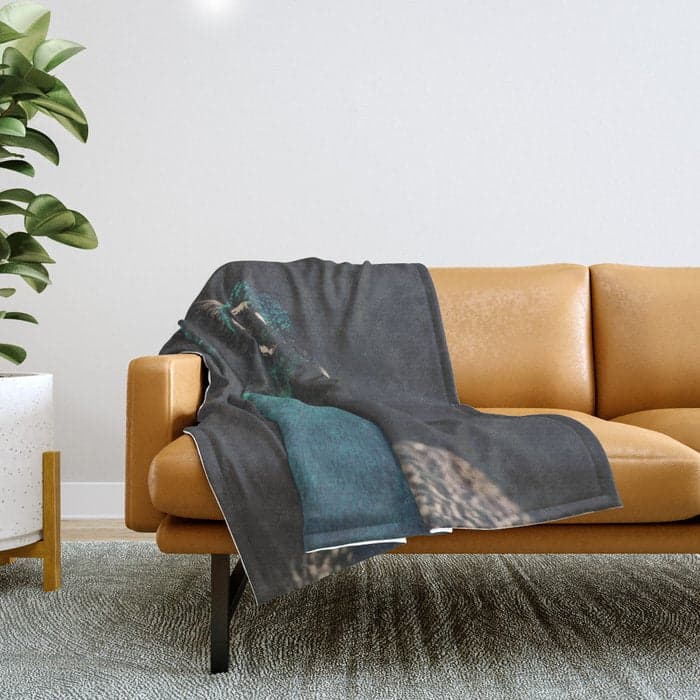 Peacock and Proud - Beautiful Bird photography by Ingrid Beddoes Throw Blanket