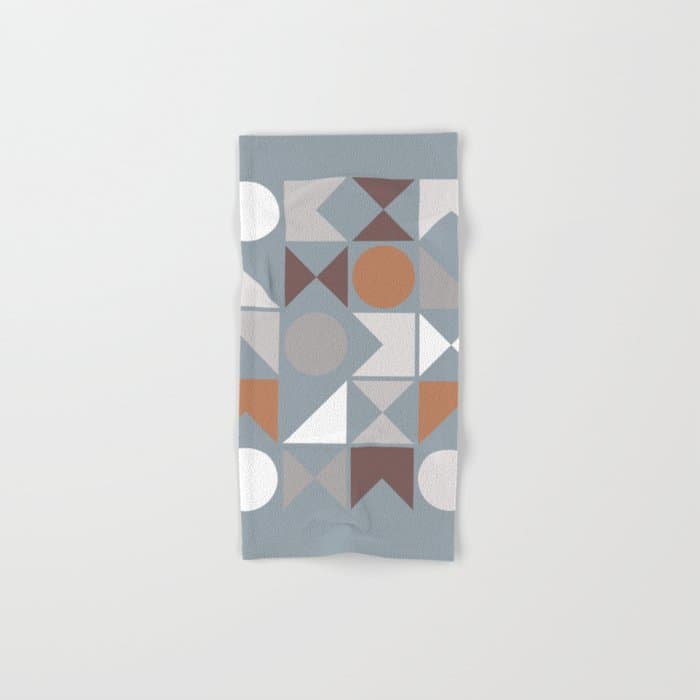 Mid Century Modern Geometric 17 Bath Towel