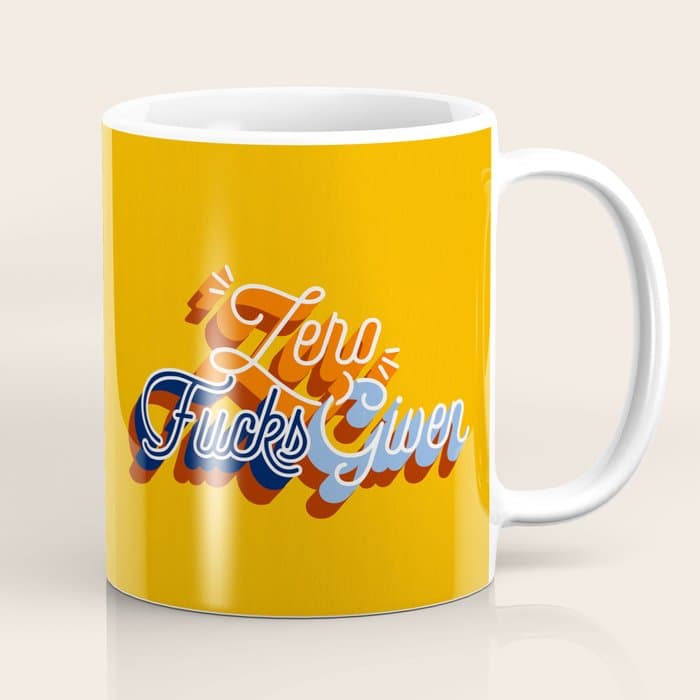 Zero F*cks Given - Yellow & Blue Palette Coffee Mug