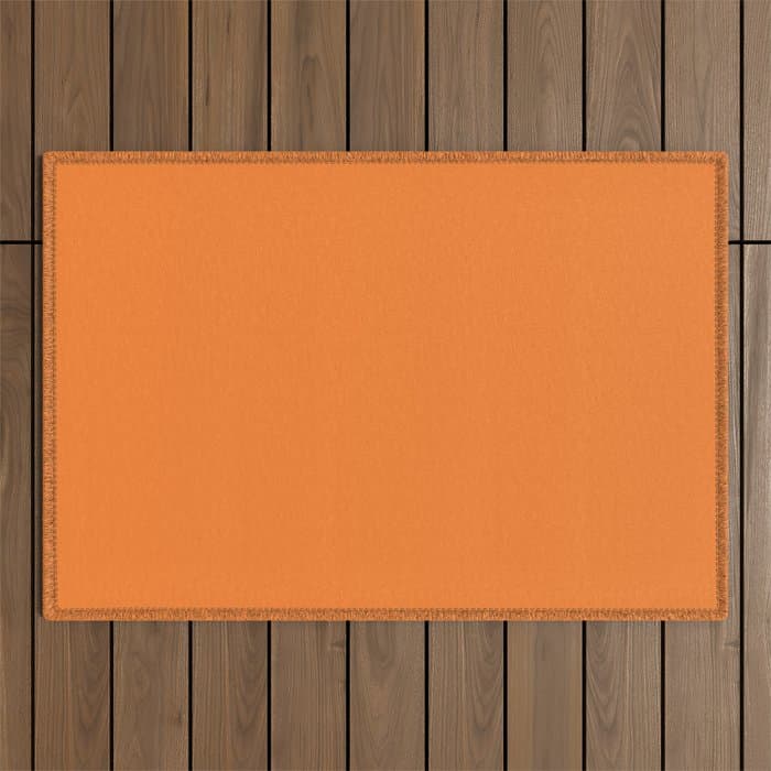 Tangerine - Solid Color Collection Outdoor Rug