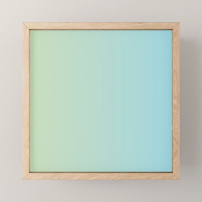 Turquoise Green Blue Gradient Mini Art Print
