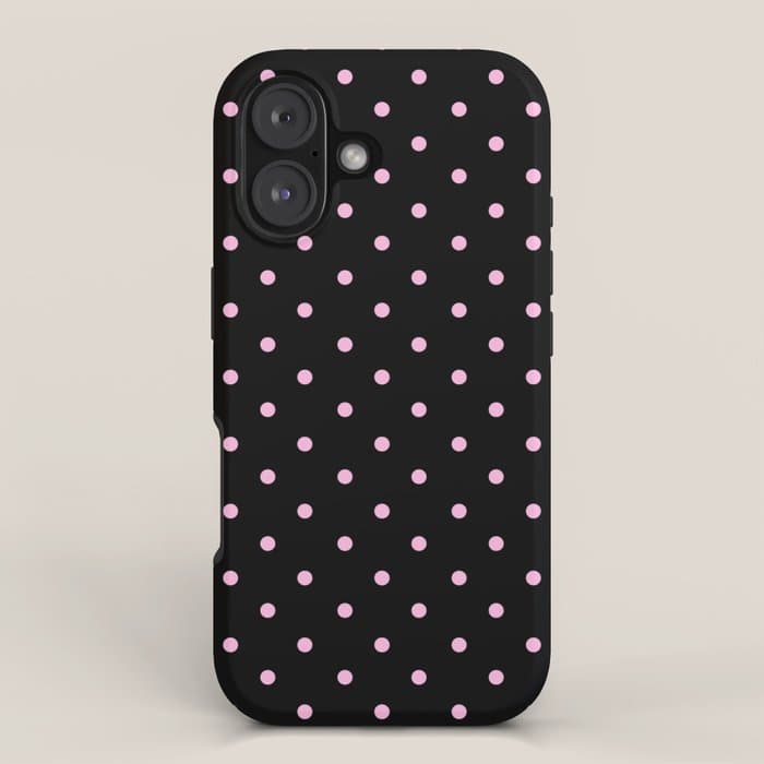 Dotted (Pink & Black Pattern) iPhone Case