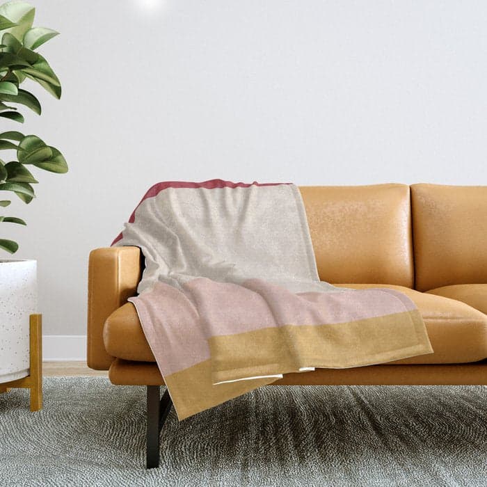 Contemporary Color Block II Throw Blanket
