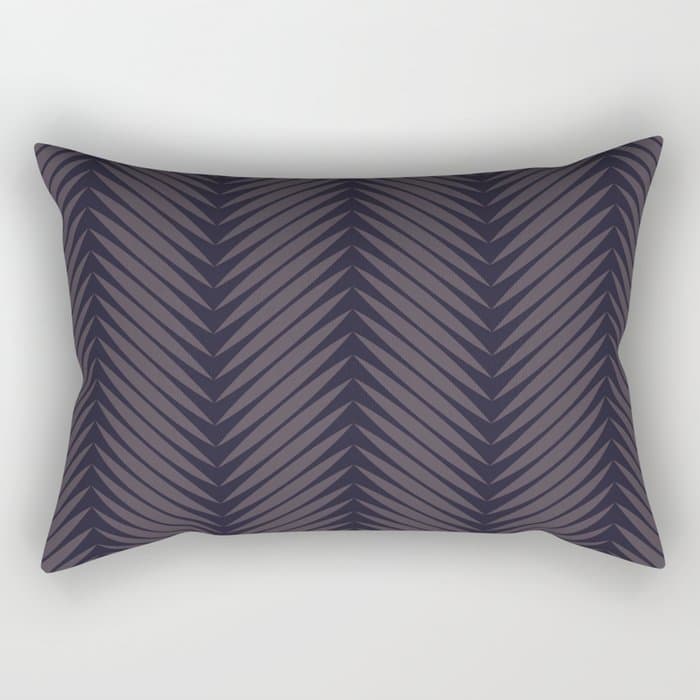 Palm Leaf Pattern - Midnight Rectangular Pillow