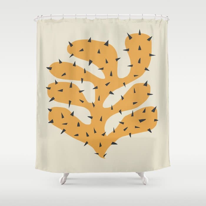 Matisse Inspired Orange Shape Shower Curtain