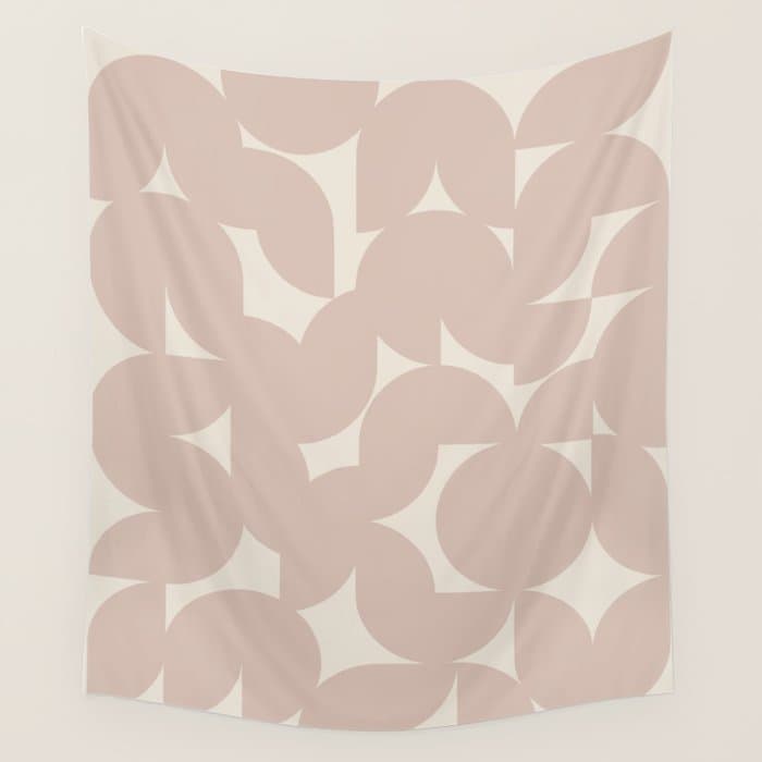 Contemporary Geometric Shapes - Natural Neutral Wall Tapestry