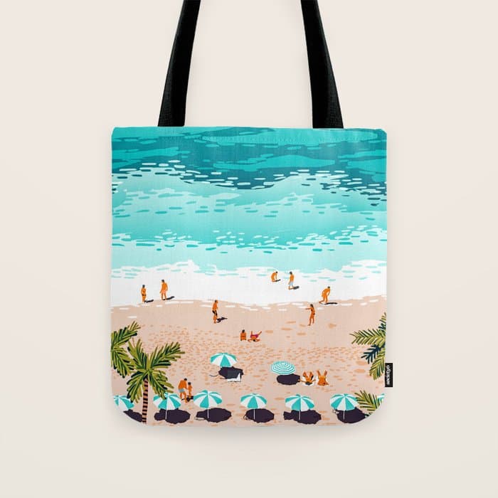 Dream in Colors Borrowed From The Sea | Ocean Tropical Beachy Summer | Swim Surf Travel Vacation Tote Bag