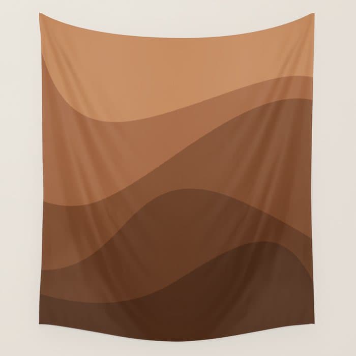 Abstract Color Waves - Desert Tones Wall Tapestry