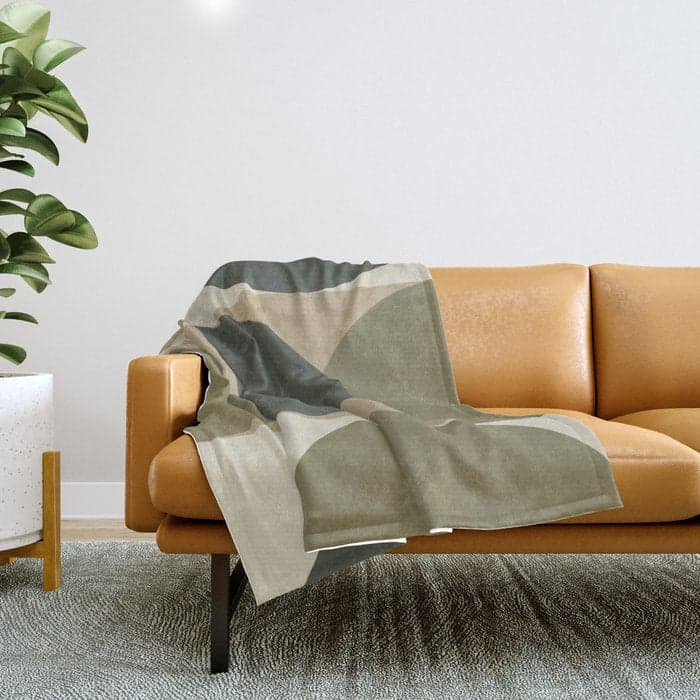Abstract Scandinavian Art 342 Mid Century Modern Throw Blanket