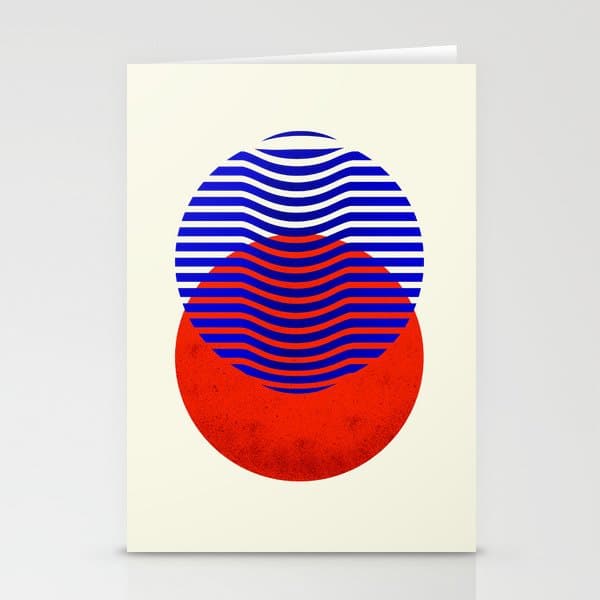 Graphic abstract circles Stationery Card