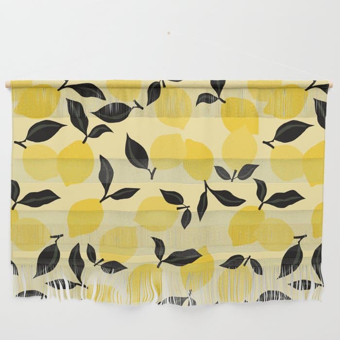 Seamless Citrus Pattern / Lemons Wall Hanging