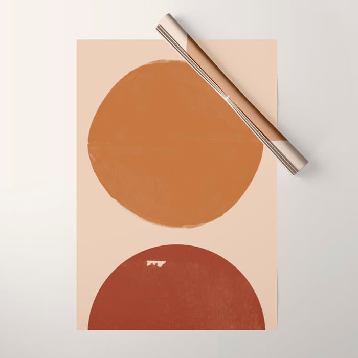 Burnt Orange Sun, New Boho Wrapping Paper