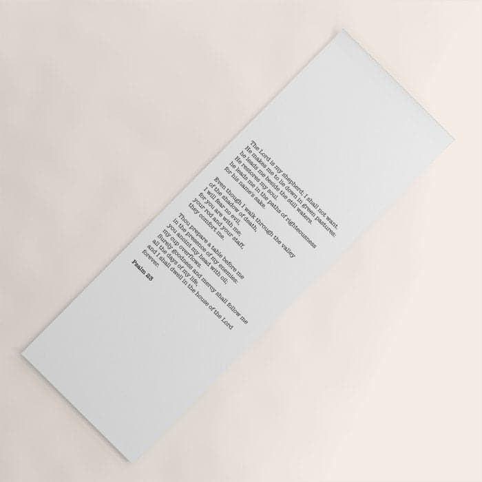 Psalm 23 Bible Verse Print - The LORD is my shepherd Yoga Mat