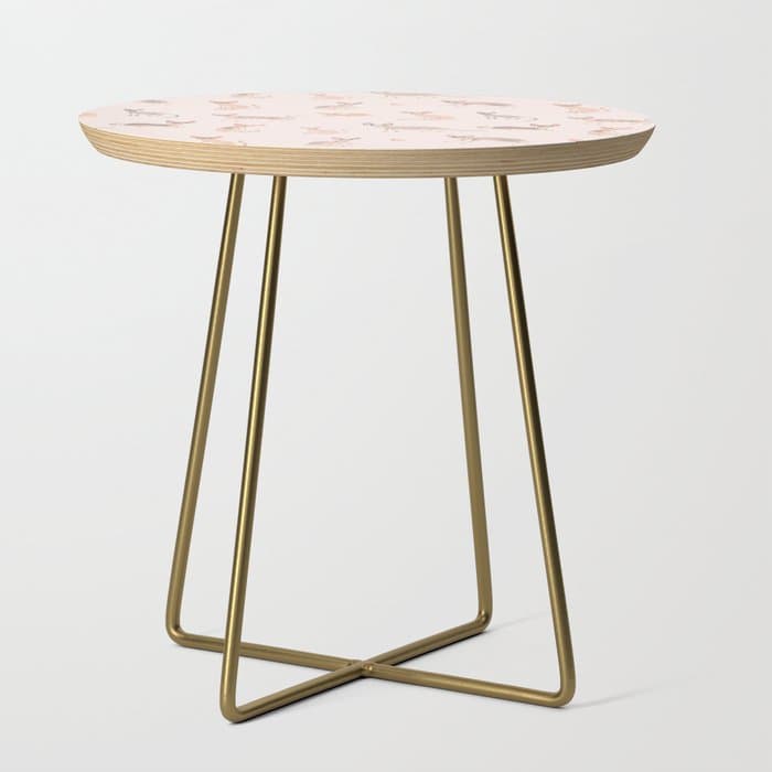 Sphynx Cats - No Furr Don't Care - Cat Pink Side Table