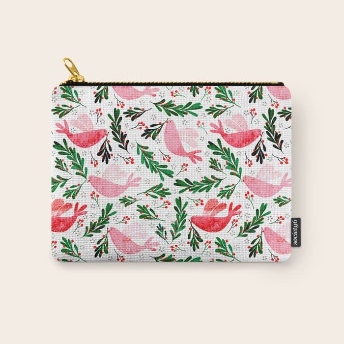 Festive Birds - christmas pattern no2 Carry All Pouch