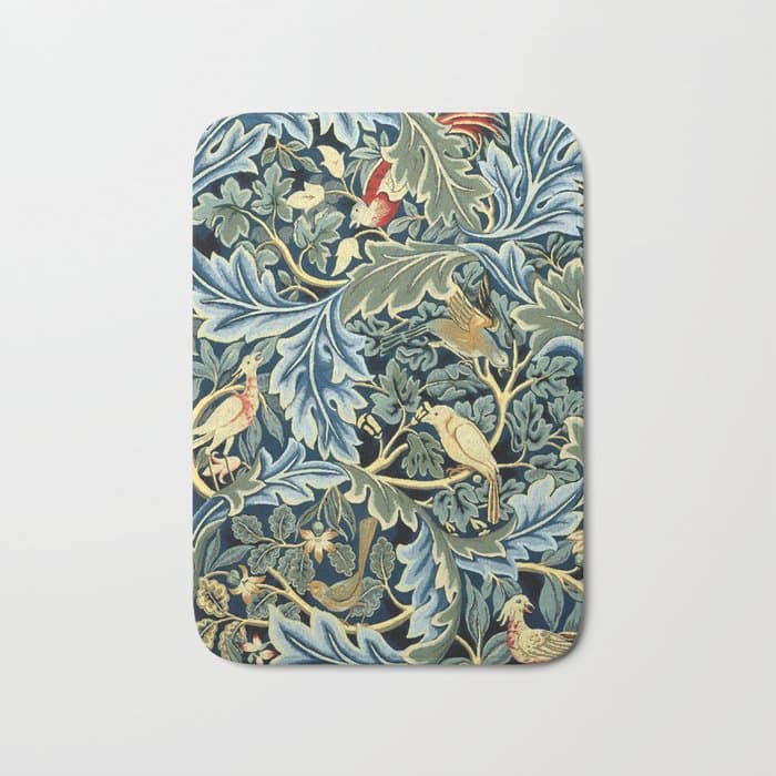 William Morris "Birds and Acanthus" Bath Mat