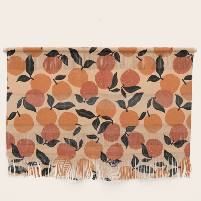 Seamless Citrus Pattern / Oranges Wall Hanging