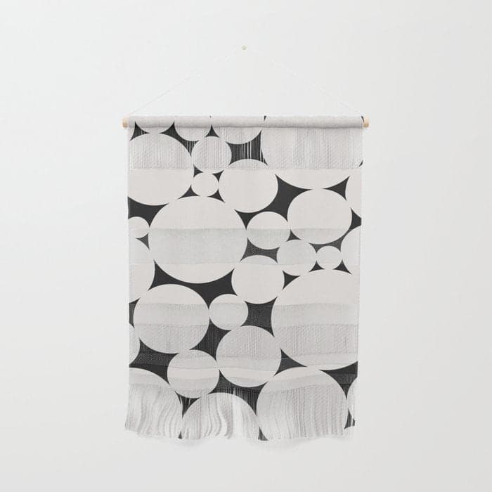 Circular Collage - Black and White Wall Hanging