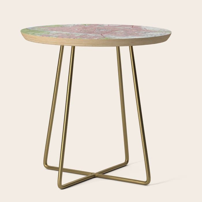 Vintage Map of Austin Texas (1955) Side Table